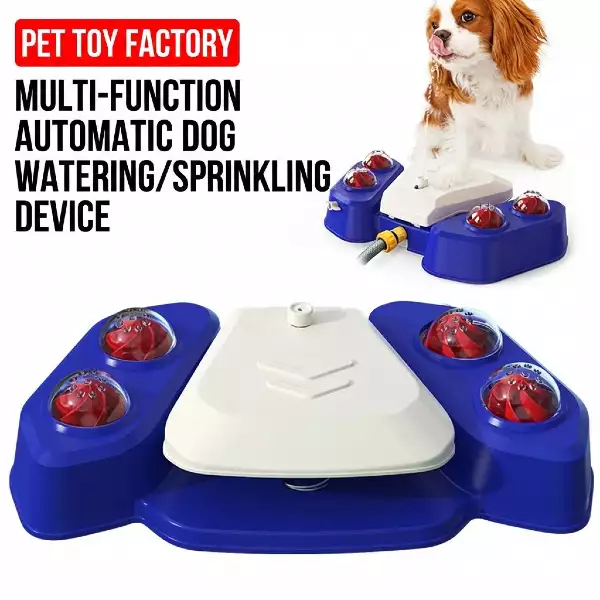 Patented Dog Foot-Activated Drinking Fountain	Outdoor Sprinkler & Bathing Shower for Dogs