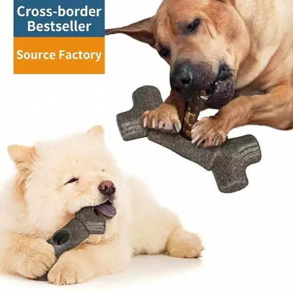 Bully Stick Holder for Large Dogs	Nylon + Coffee Wood Extreme Chew Toy