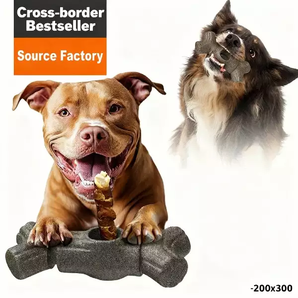 Bully Stick Holder for Large Dogs	Nylon + Coffee Wood Extreme Chew Toy
