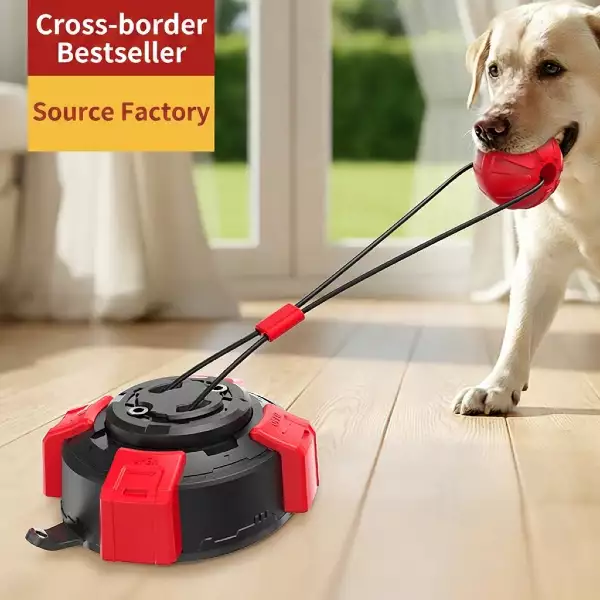 6th Gen Suction Cup Dog Tug Toy | Indestructible Interactive Rope Ball for All Sizes