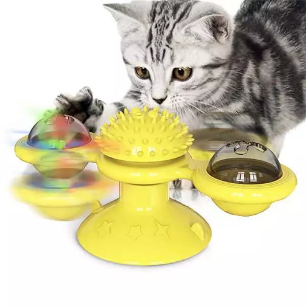 Self-Balancing Cat Toy | Battery-Free Wobble Toy with Bird Sound & Catnip | Wholesale
