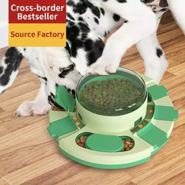 2-Level Dog Puzzle Toy | Press-to-Dispense Granary + 8 Lids | Wholesale