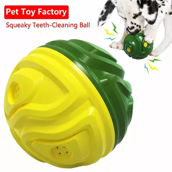 Squeaky Textured Dog Chew Ball | 3 Sounds + Soft TPR Hard ABS | Wholesale