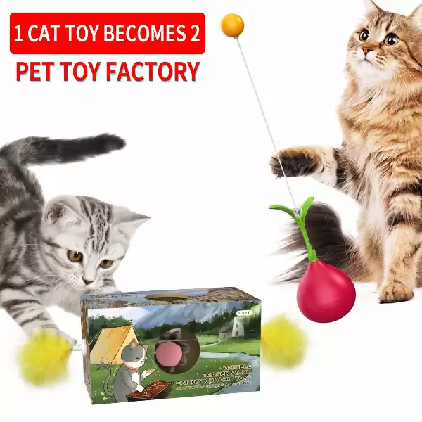 Radish Shape Non-Tip Cat Teaser | Upcycled Packaging Cat Toy | Source Factory