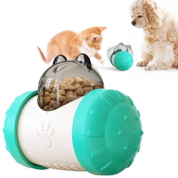 Cat & Dog Food Dispensing Toy, Wobble Treat Toy for Pets