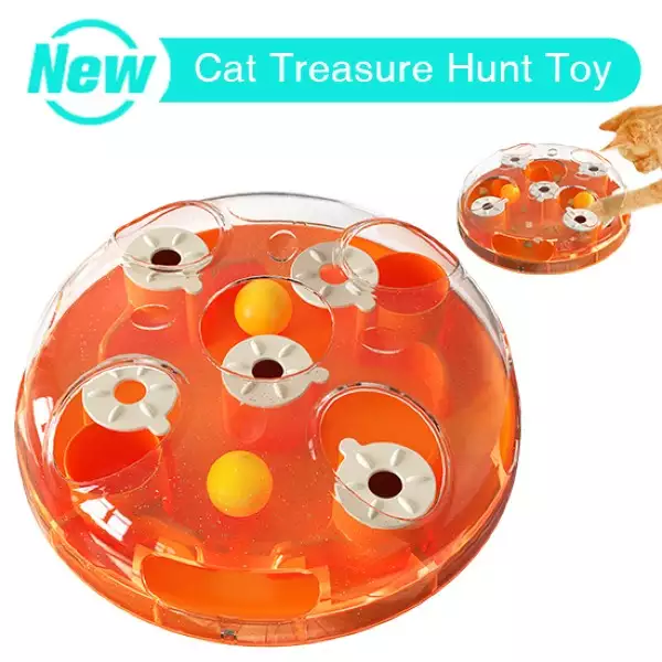 Pet Toy Manufacturer | Interactive Cat Puzzle Box with Food Cups | OEM